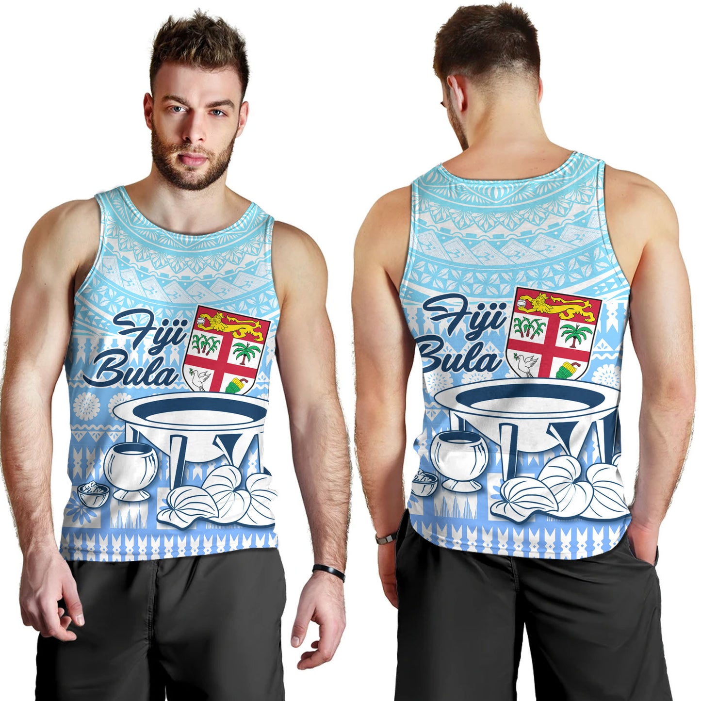 Fiji Tank Top Kava Fiji Masi Patterns