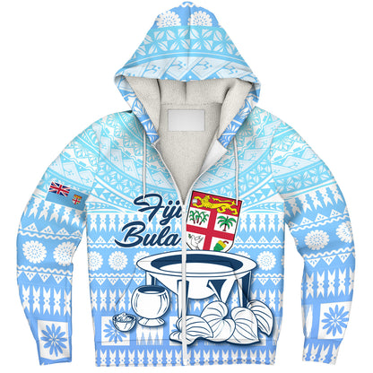 Fiji Sherpa Hoodie Kava Fiji Masi Patterns