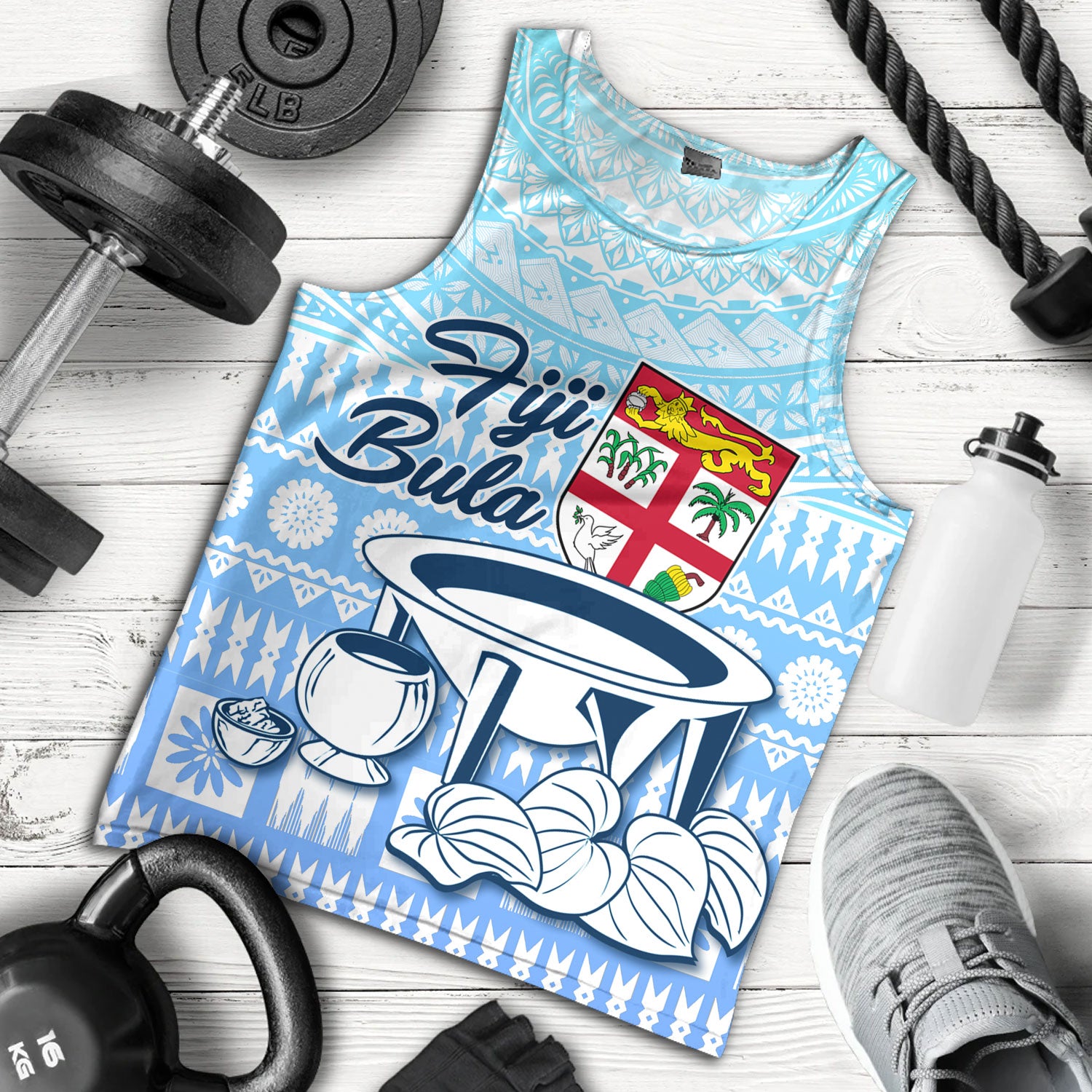 Fiji Tank Top Kava Fiji Masi Patterns