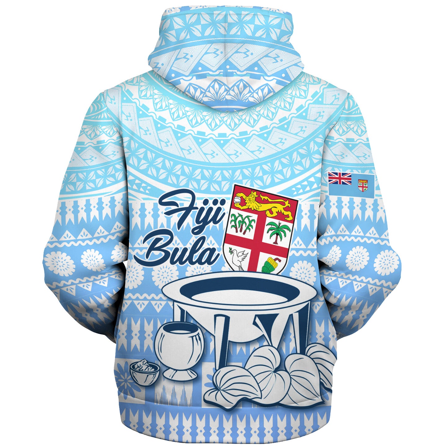 Fiji Sherpa Hoodie Kava Fiji Masi Patterns