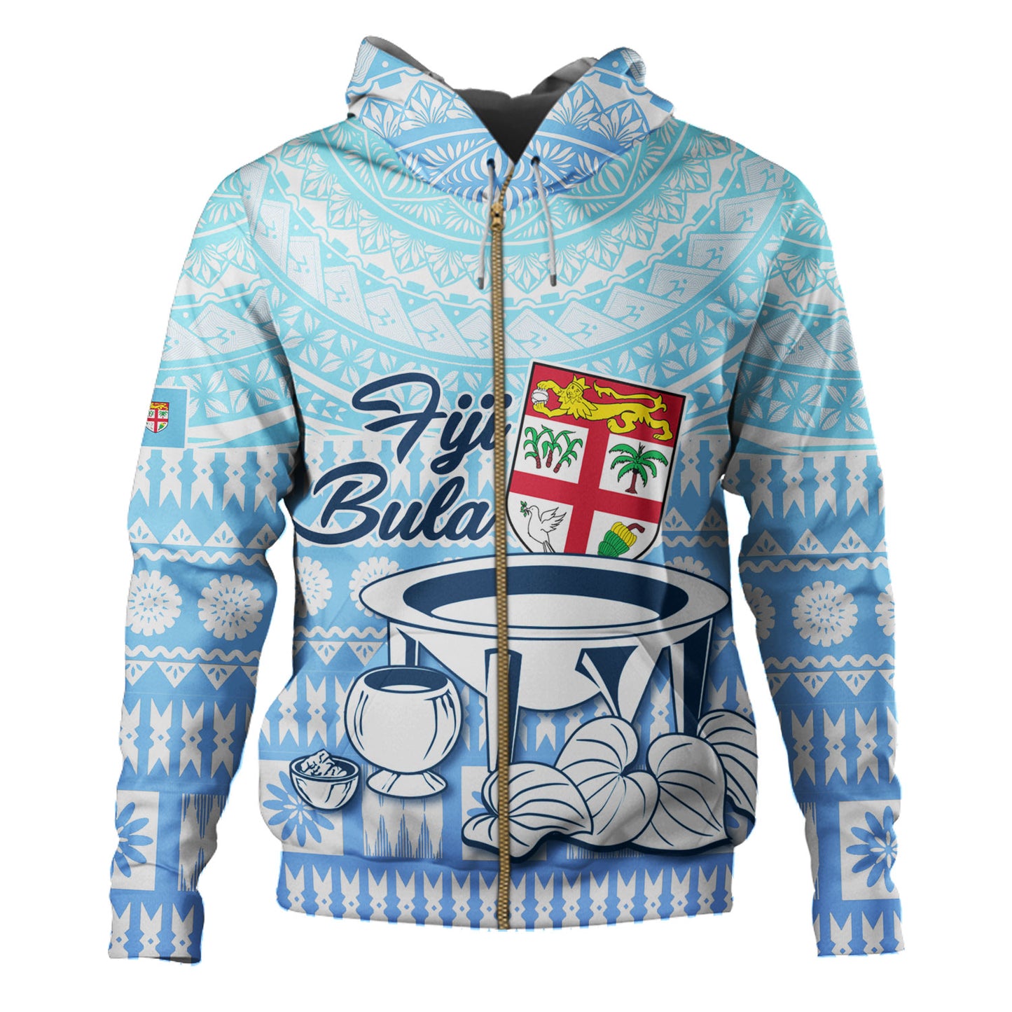 Fiji Hoodie Kava Fiji Masi Patterns