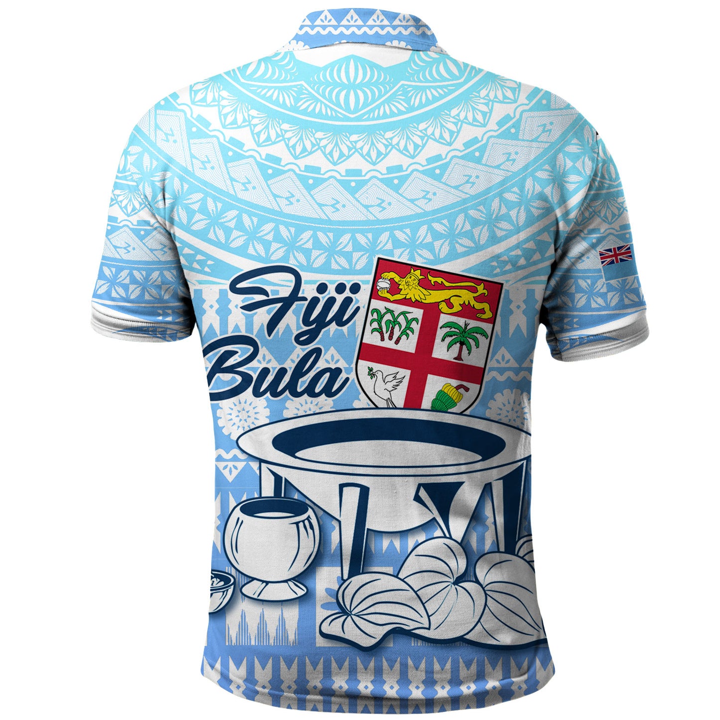 Fiji Polo Shirt Kava Fiji Masi Patterns