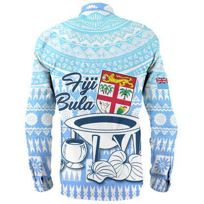 Fiji Long Sleeve Shirt Kava Fiji Masi Patterns