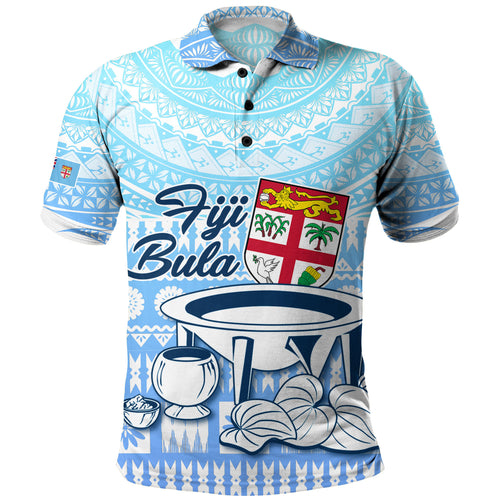 Fiji Polo Shirt Kava Fiji Masi Patterns