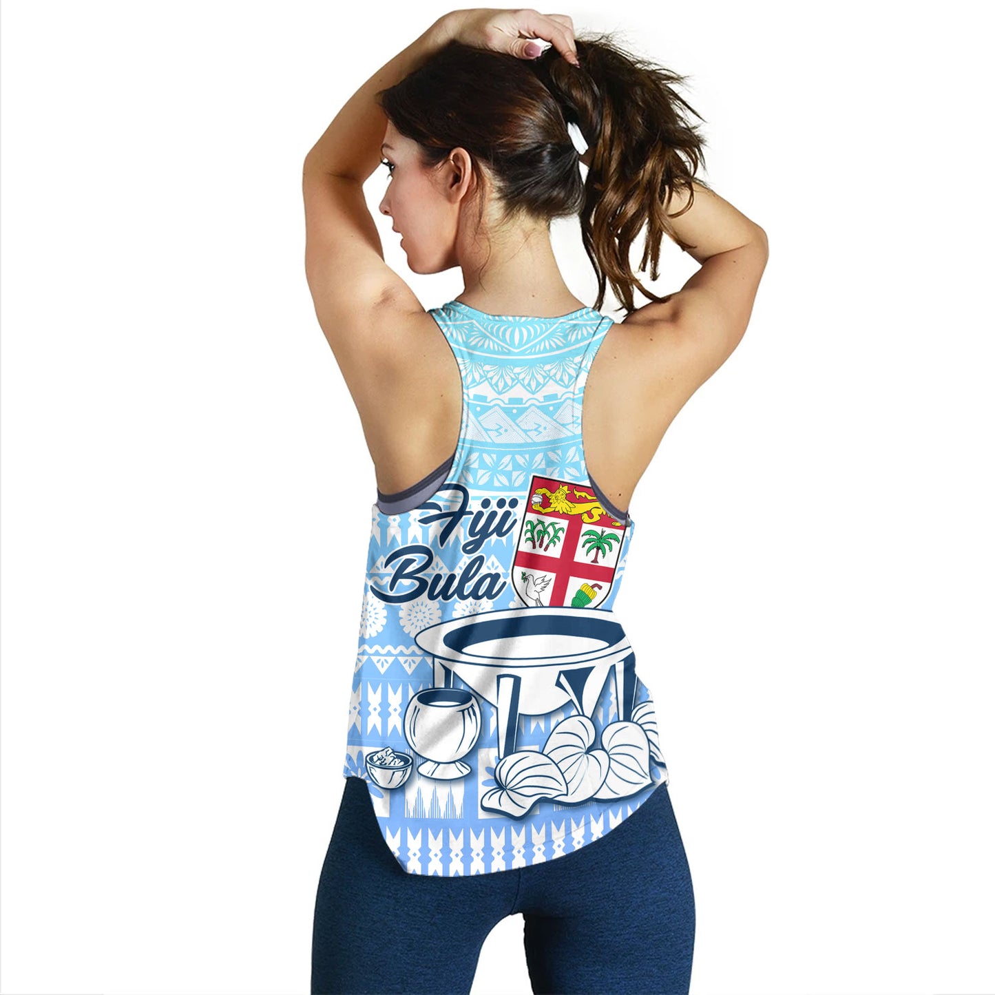 Fiji Women Tank Kava Fiji Masi Patterns