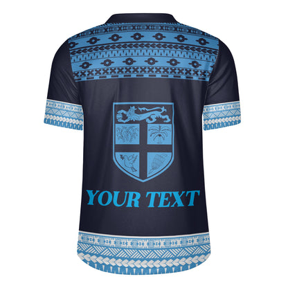 Fiji Rugby Jersey Custom Rugby Flying Fijian Makare And Tapa Design