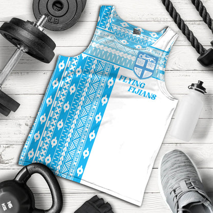 Fiji Tank Top Custom Rugby Flying Fijian Makare And Tapa Design