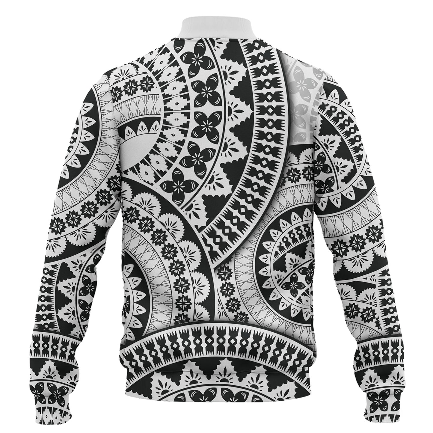 Fiji Baseball Jacket Bula Fijian Circle Pattern Design