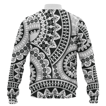 Fiji Baseball Jacket Bula Fijian Circle Pattern Design