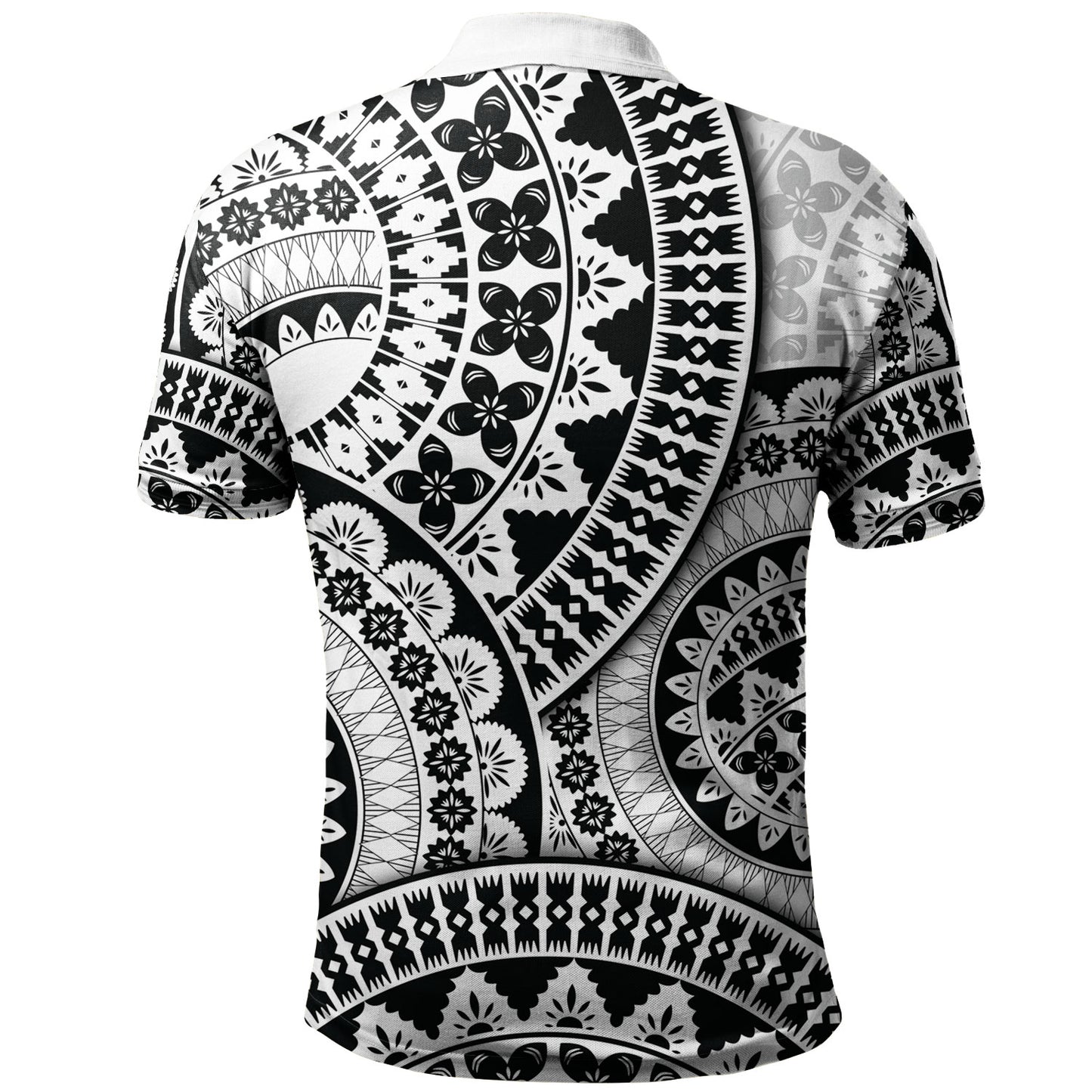 Fiji Polo Shirt Bula Fijian Circle Pattern Design