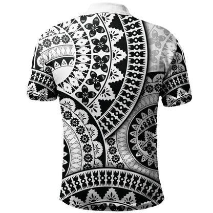 Fiji Polo Shirt Bula Fijian Circle Pattern Design