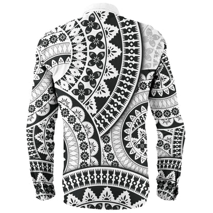 Fiji Long Sleeve Shirt Bula Fijian Circle Pattern Design