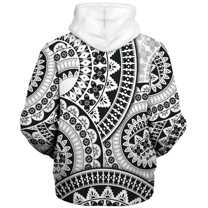 Fiji Sherpa Hoodie Bula Fijian Circle Pattern Design