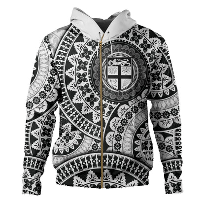 Fiji Hoodie Bula Fijian Circle Pattern Design