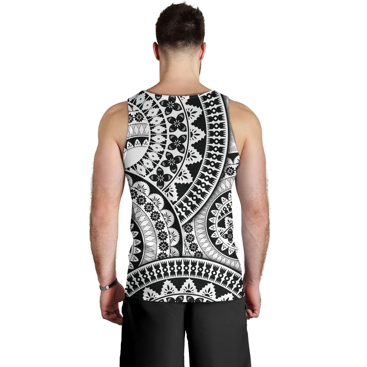 Fiji Tank Top Bula Fijian Circle Pattern Design