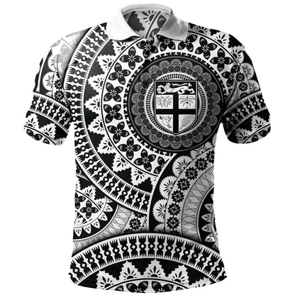 Fiji Polo Shirt Bula Fijian Circle Pattern Design