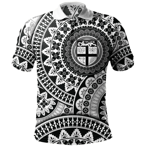 Fiji Polo Shirt Bula Fijian Circle Pattern Design