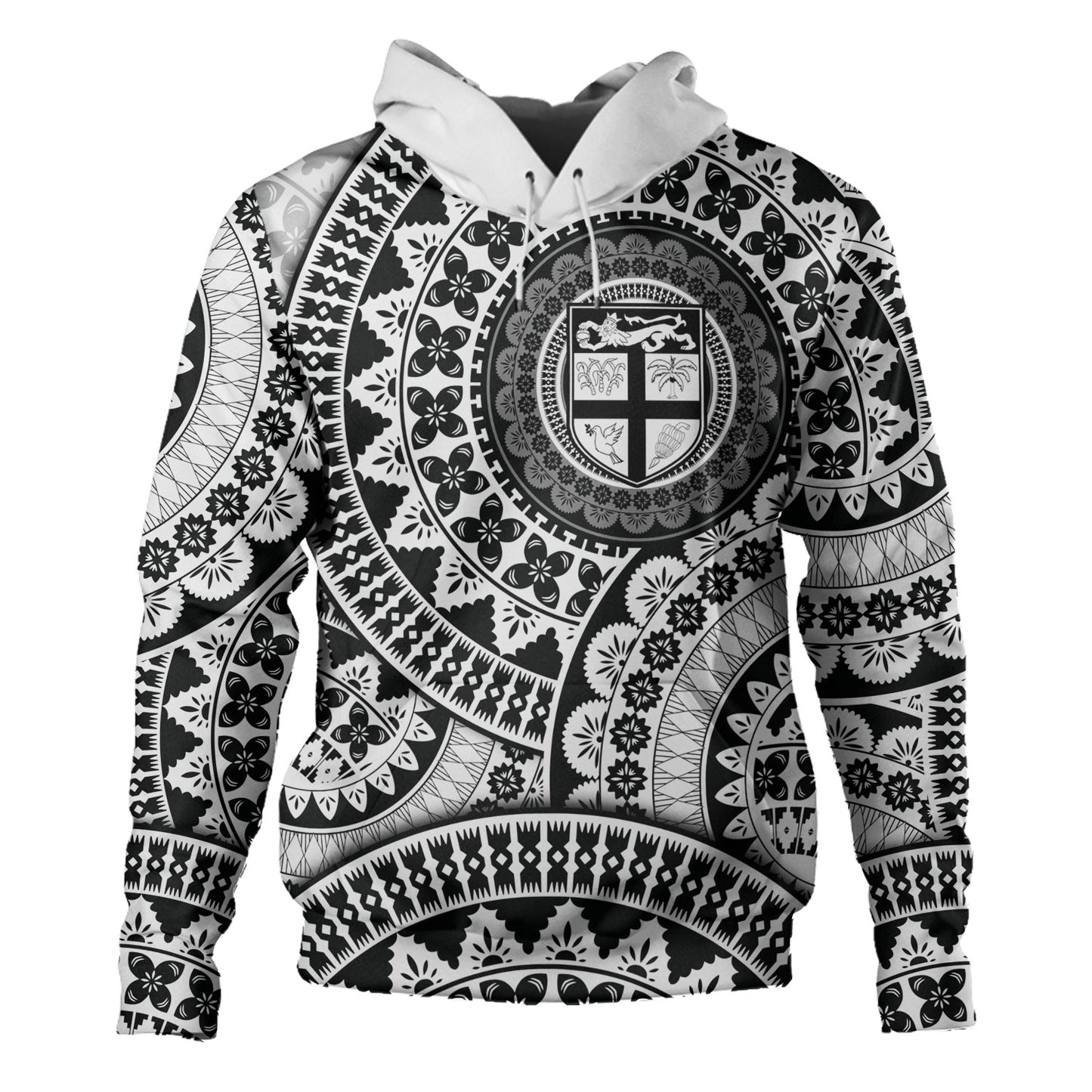 Fiji Hoodie Bula Fijian Circle Pattern Design