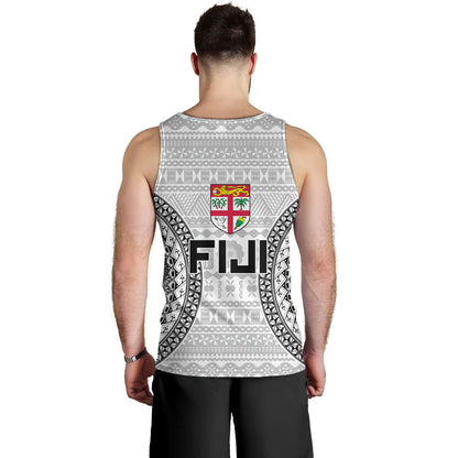 Fiji Custom Personalised Tank Top Seal With Map Fijian Tapa Patterns