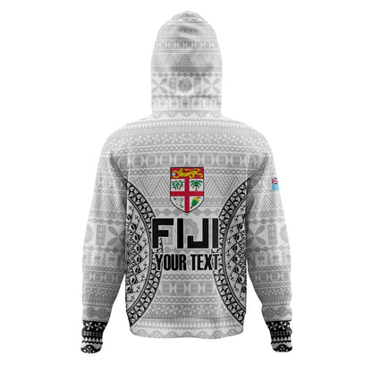 Fiji Custom Personalised Hoodie Seal With Map Fijian Tapa Patterns