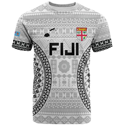 Fiji Custom Personalised T-Shirt Seal With Map Fijian Tapa Patterns