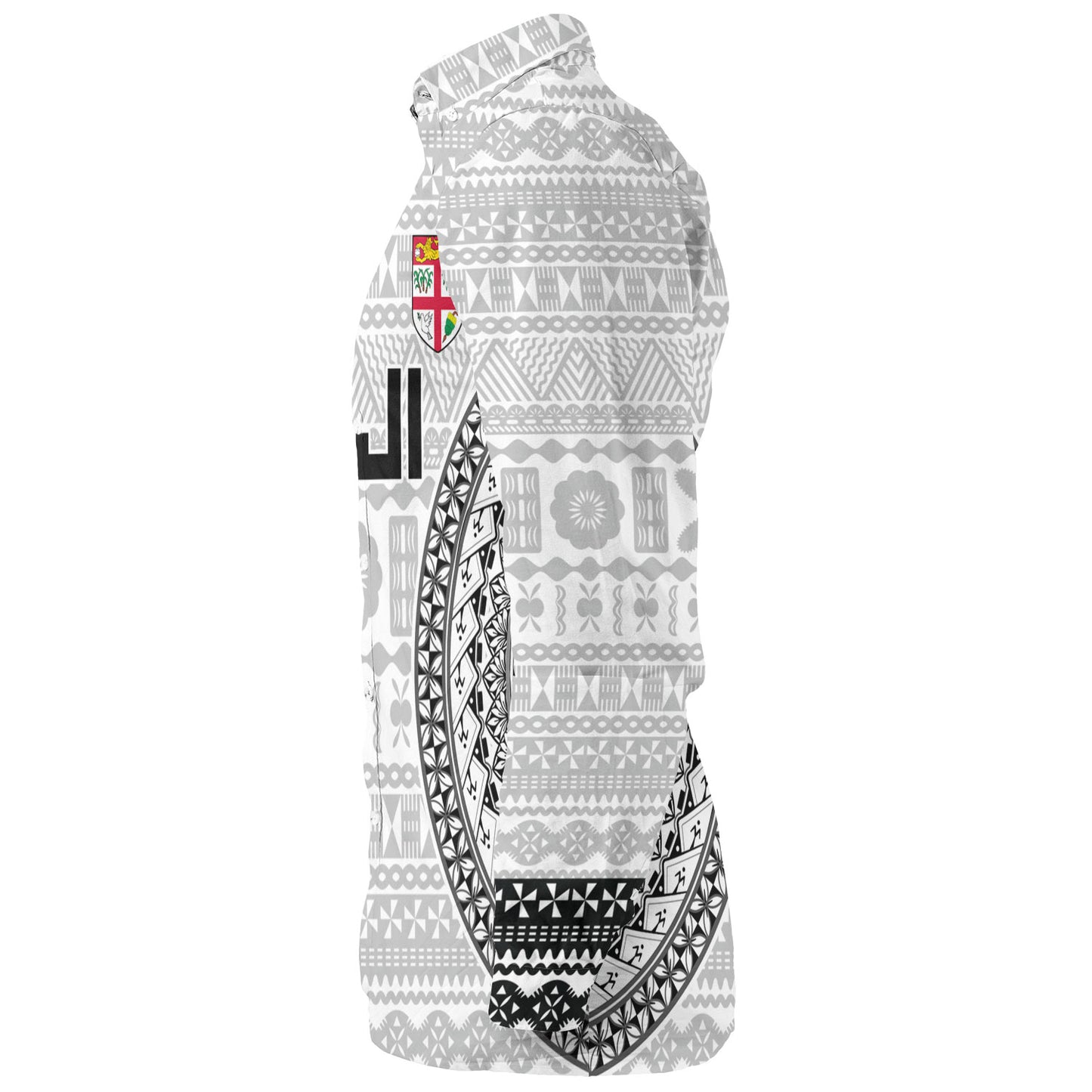 Fiji Custom Personalised Long Sleeve Shirt Seal With Map Fijian Tapa Patterns