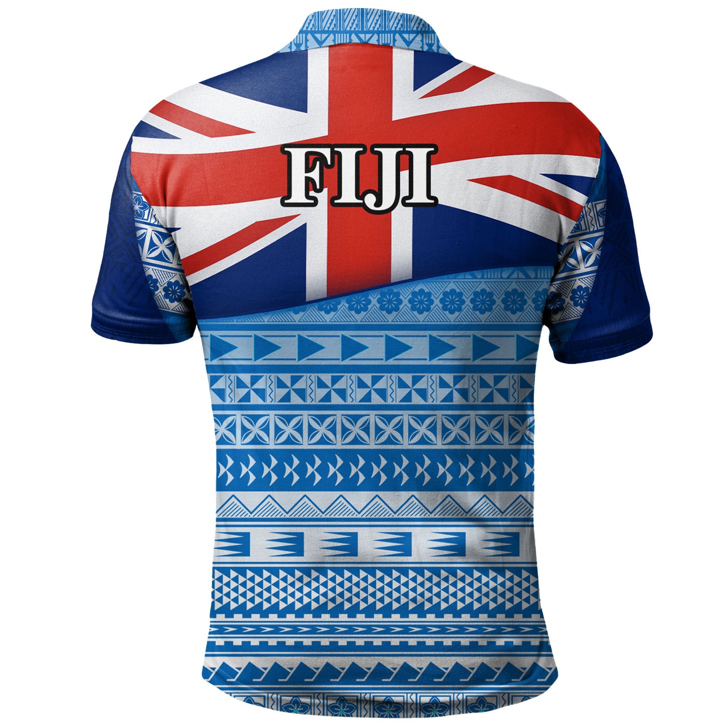 Fiji Custom Personalised Polo Shirt Tapa Fijian Seamless Pattern