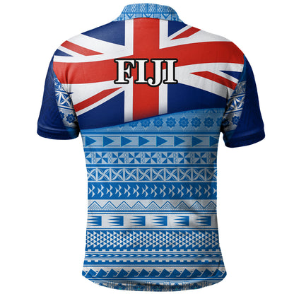 Fiji Custom Personalised Polo Shirt Tapa Fijian Seamless Pattern