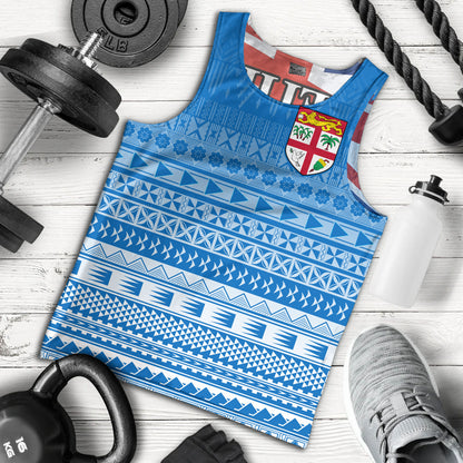 Fiji Custom Personalised Tank Top Tapa Fijian Seamless Pattern