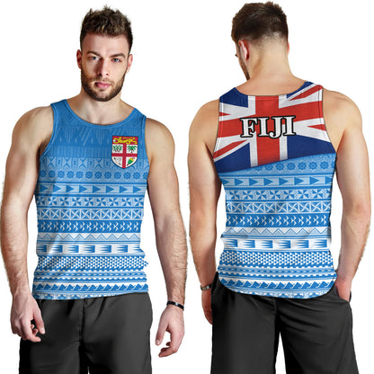 Fiji Custom Personalised Tank Top Tapa Fijian Seamless Pattern