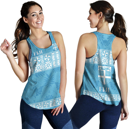 Fiji Women Tank Custom Traditional Fijian Masi Pink Color