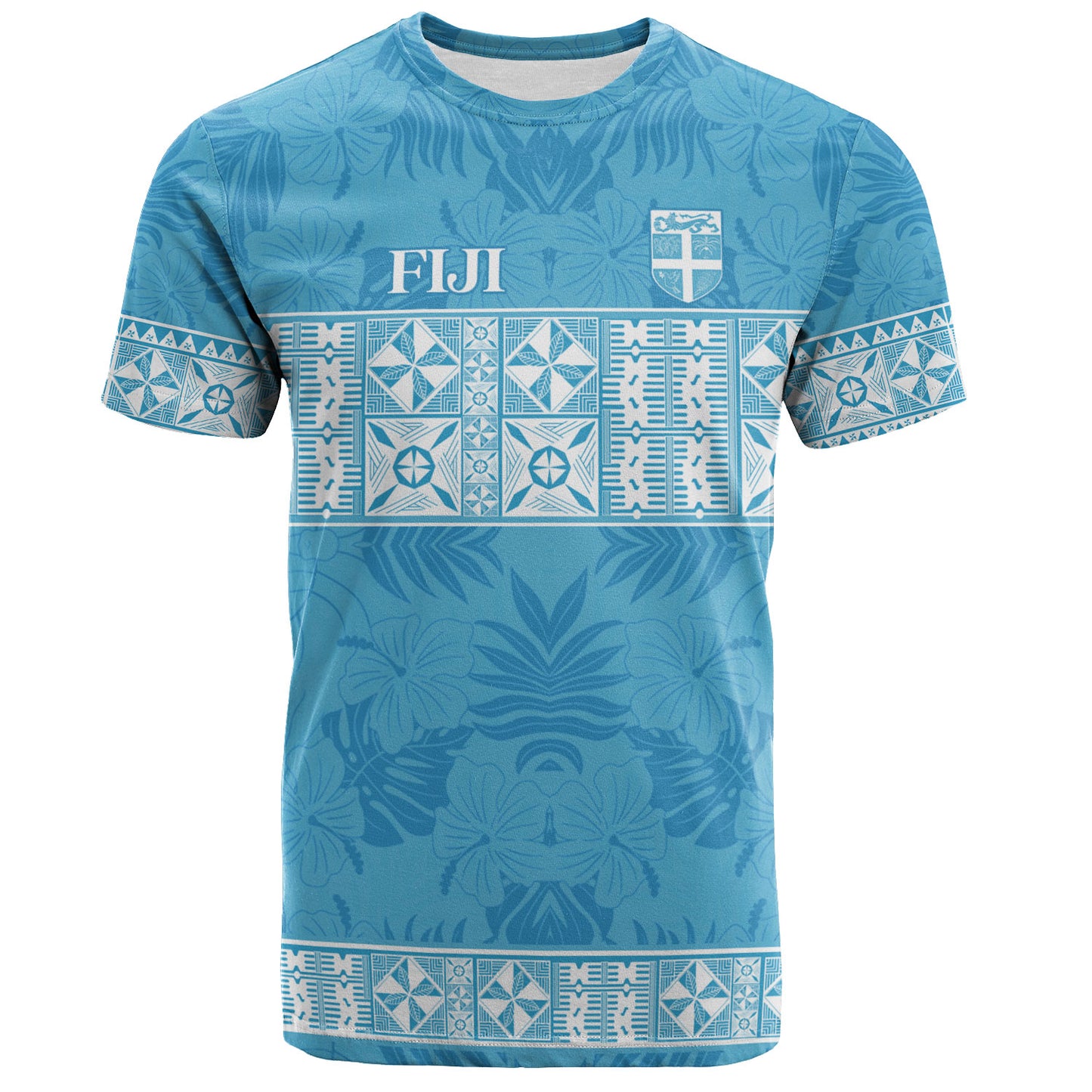 Fiji T-Shirt Custom Traditional Fijian Masi Pink Color
