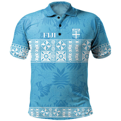 Fiji Polo Shirt Custom Traditional Fijian Masi Pink Color