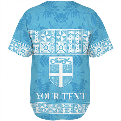 Fiji Baseball Shirt Custom Traditional Fijian Masi Pink Color