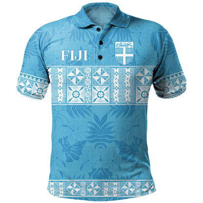Fiji Polo Shirt Custom Traditional Fijian Masi Pink Color