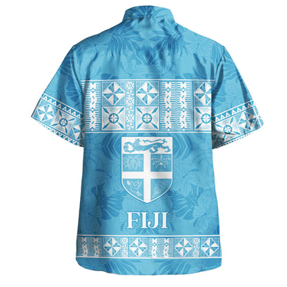 Fiji Hawaiian Shirt Custom Traditional Fijian Masi Pink Color