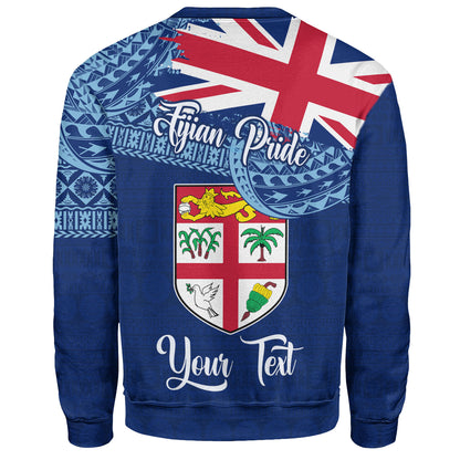 Fiji Sweatshirt - Custom Fijian Pride Masi Patterns