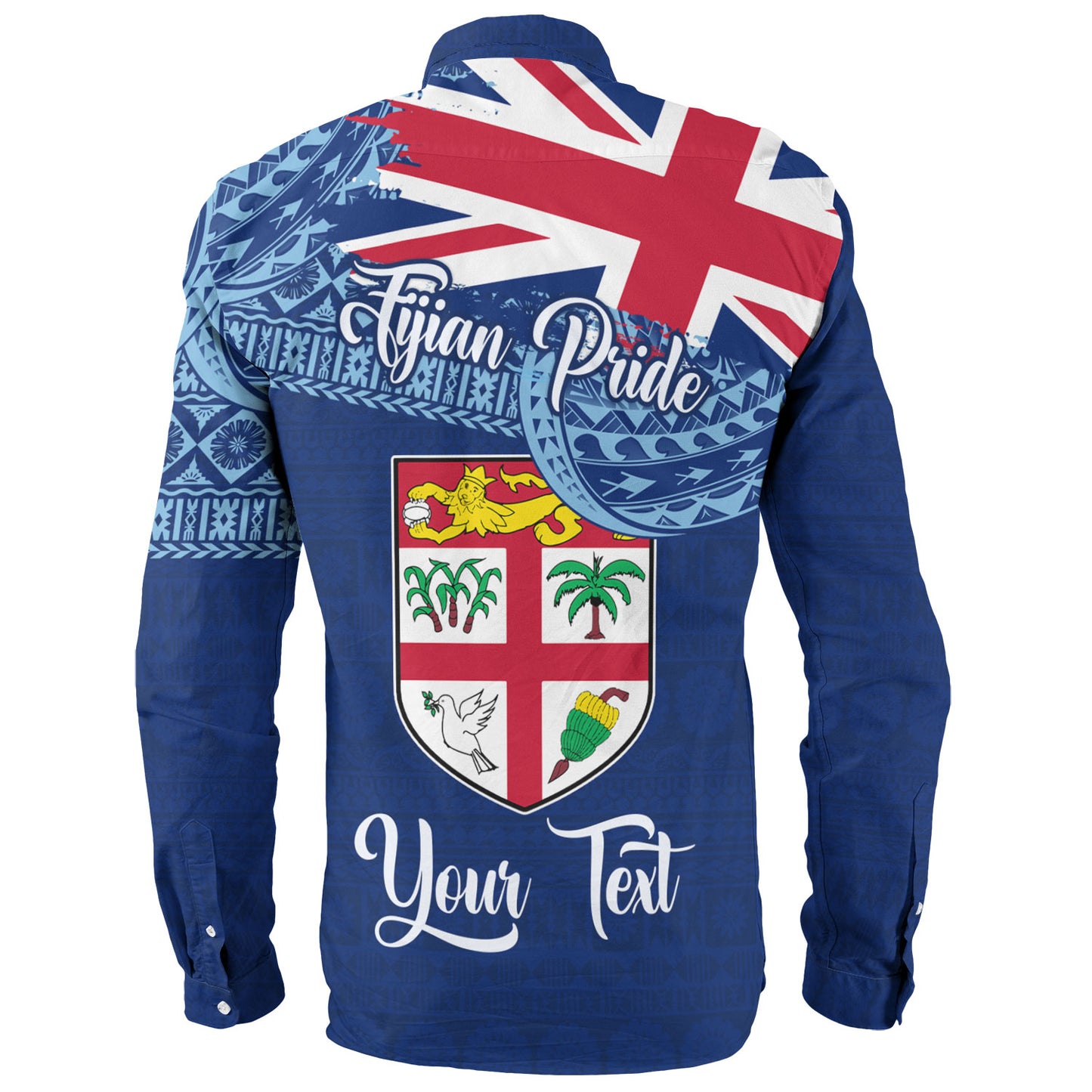 Fiji Long Sleeve Shirt - Custom Fijian Pride Masi Patterns
