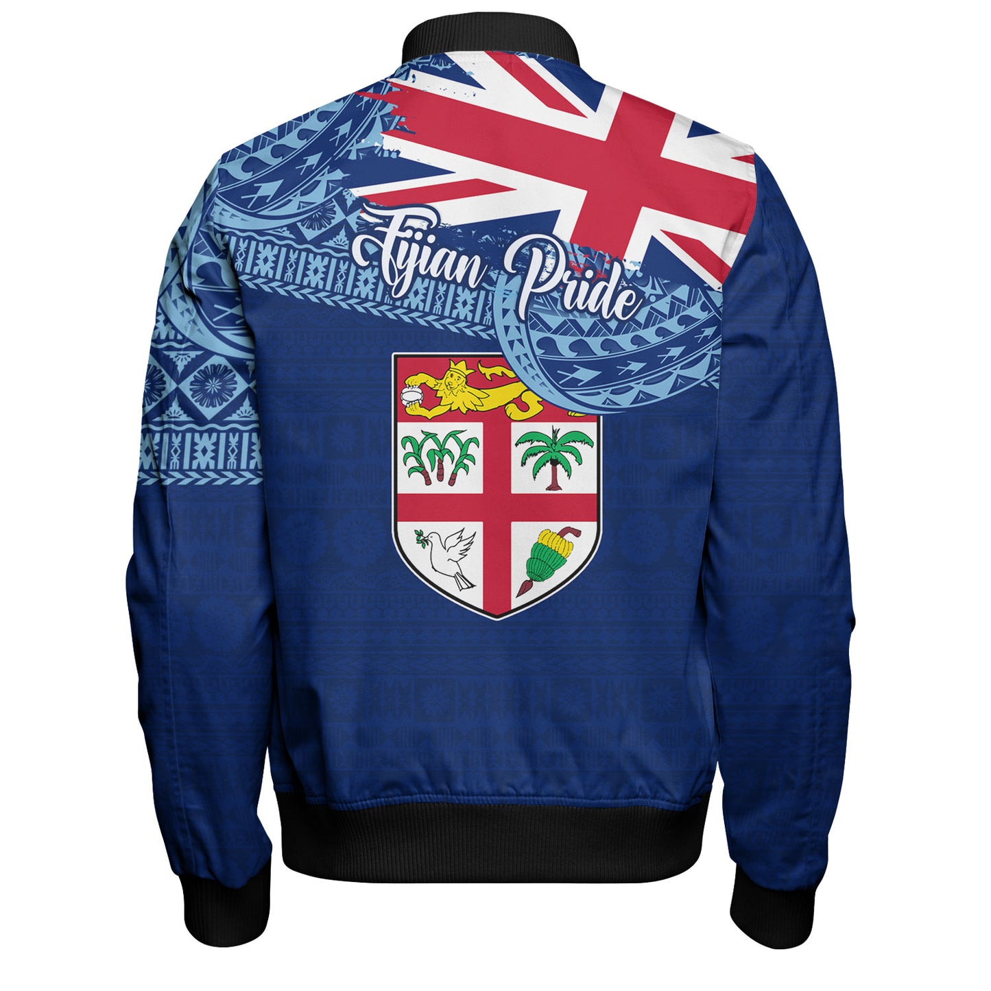 Fiji Bomber Jacket - Custom Fijian Pride Masi Patterns