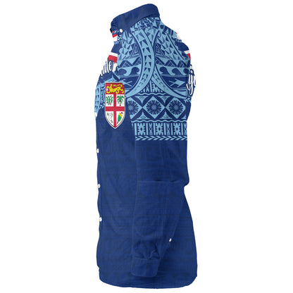 Fiji Long Sleeve Shirt - Custom Fijian Pride Masi Patterns