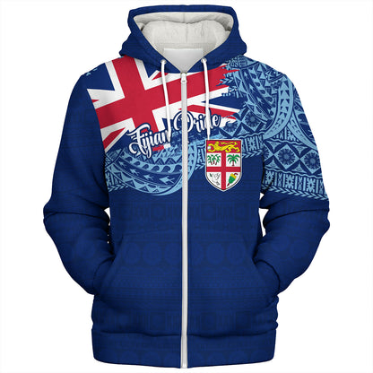 Fiji Sherpa Hoodie - Custom Fijian Pride Masi Patterns