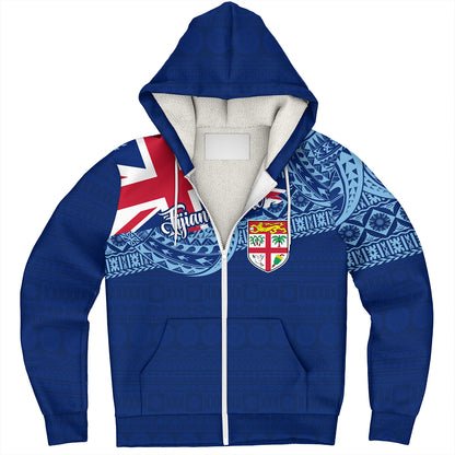 Fiji Sherpa Hoodie - Custom Fijian Pride Masi Patterns