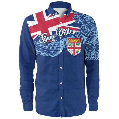 Fiji Long Sleeve Shirt - Custom Fijian Pride Masi Patterns