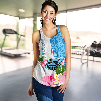 Fiji Women Tank Fiji Day Tanoa Hibiscus Fijian Tapa Masi Pattern