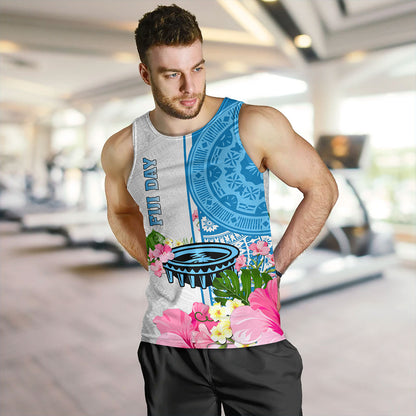Fiji Tank Top Fiji Day Tanoa Hibiscus Fijian Tapa Masi Pattern