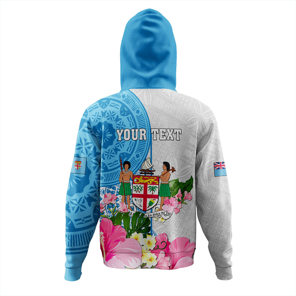 Fiji Hoodie Fiji Day Tanoa Hibiscus Fijian Tapa Masi Pattern