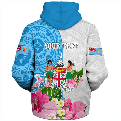 Fiji Sherpa Hoodie Fiji Day Tanoa Hibiscus Fijian Tapa Masi Pattern