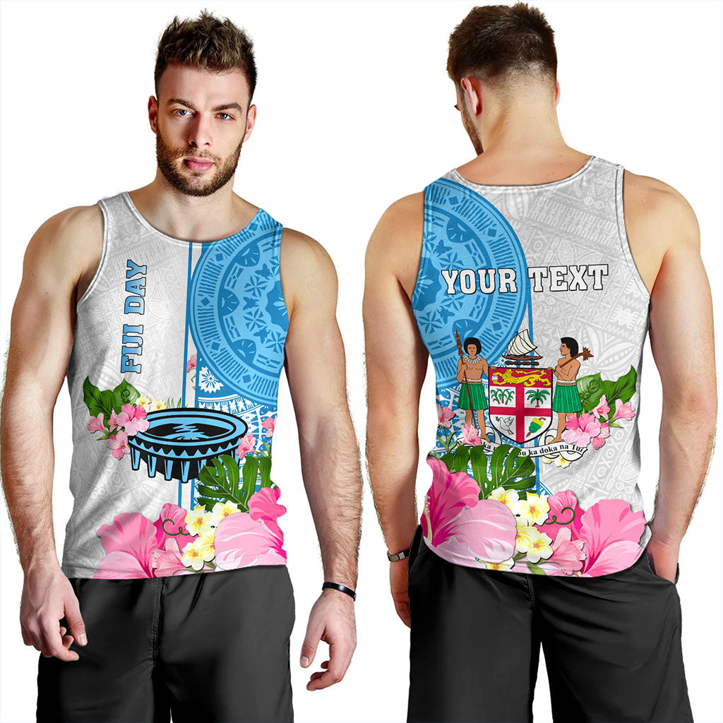 Fiji Tank Top Fiji Day Tanoa Hibiscus Fijian Tapa Masi Pattern