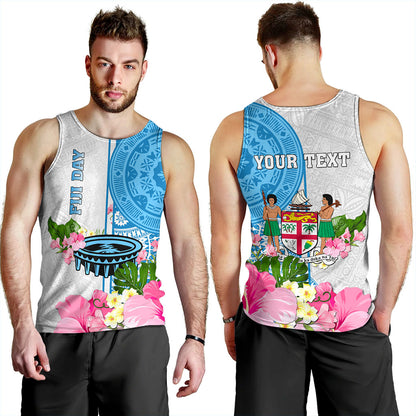 Fiji Tank Top Fiji Day Tanoa Hibiscus Fijian Tapa Masi Pattern