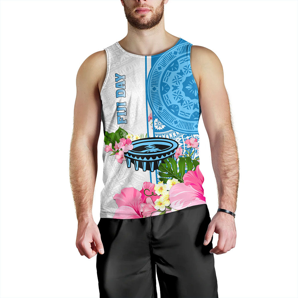 Fiji Tank Top Fiji Day Tanoa Hibiscus Fijian Tapa Masi Pattern